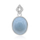 Blauer Madagaskar-Opal-Silberanhänger