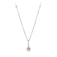 Pinkfarbener I1 Diamant-Goldhalskette (CIRARI)