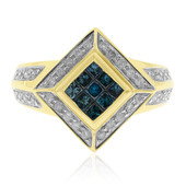 Blauer SI2 Diamant-Goldring