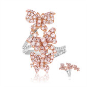 Pinkfarbener I1 Argyle-Diamant-Goldring (CIRARI)