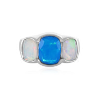 Äthiopischer Blauer Opal-Silberring