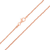 Silber-Criss-Cross-Kette - 2,98 g - 50 cm - rosévergoldet