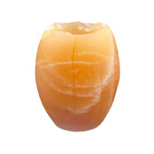 Oranger Kalzit-Teelichthalter