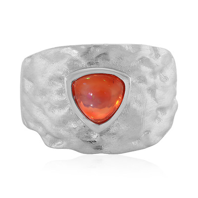 Äthiopischer Roter Opal-Silberring (MONOSONO COLLECTION)