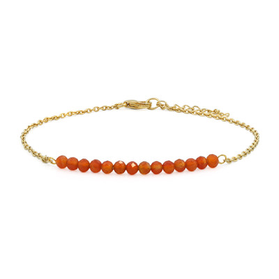 Oranger Achat-Silberarmband