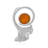 Oranger Mondstein-Silberanhänger