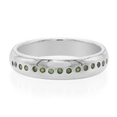 Smaragdgrüner Diamant-Silberring (Molloy)