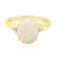 Weißer Opal-Goldring