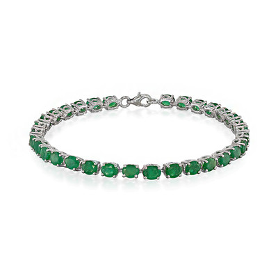 Sambia-Smaragd-Silberarmband