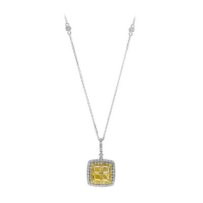 Gelber SI Diamant-Goldhalskette (CIRARI)