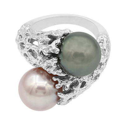 Perlen-Silberring (M de Luca)