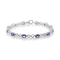 Blauer Saphir-Silberarmband