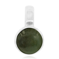 Grüner Jadeit-Silberanhänger
