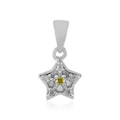Gelber I3 Diamant-Silberanhänger