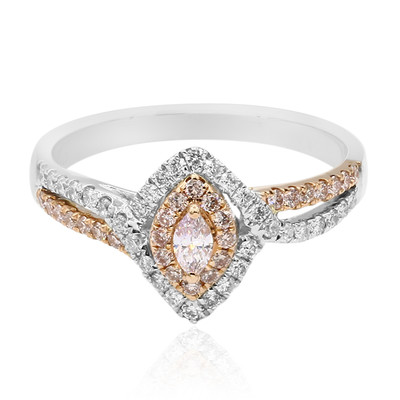 Pinkfarbener Diamant-Goldring (CIRARI)