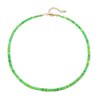 Grüner Opal-Silberhalskette