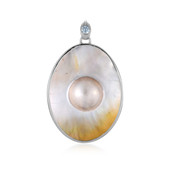 Mabe-Perlen-Silberanhänger (Bali Barong)