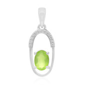 Brasilianischer Grüner Opal-Silberanhänger