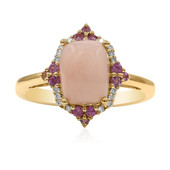 Pinkfarbener Opal-Goldring (CIRARI)