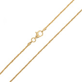 Silber-Criss-Cross-Kette - 3,54 g - 60 cm - vergoldet