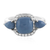 Blauer Opal-Silberring