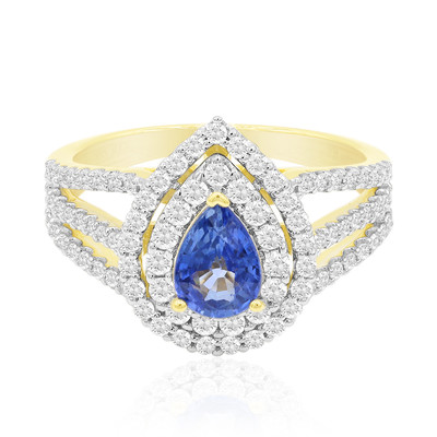 Blauer Ceylon-Saphir-Goldring (Annette)