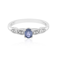 Blauer Ceylon-Saphir-Silberring