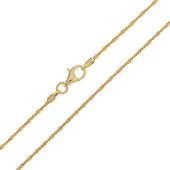 Silber-Criss-Cross-Kette - 70 cm - 4,1 g - vergoldet
