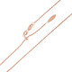 Silber-Kordelkette - 3,27 g - 60 cm (Länge verstellbar) - rosévergoldet