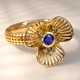 Blauer Saphir Goldring Ornaments by de Melo