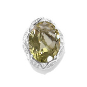 Ouro Verde-Quarz-Silberanhänger