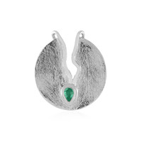 Äthiopischer Smaragd-Silberanhänger