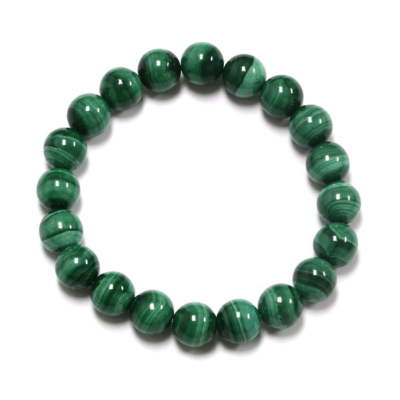 Malachit Armband flach anliegend schöner grün gemaserter Malachit A* Qualität. 3832