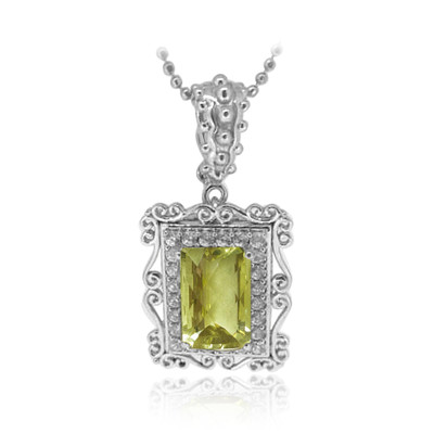 Ouro Verde-Quarz-Silberhalskette (Dallas Prince Designs)