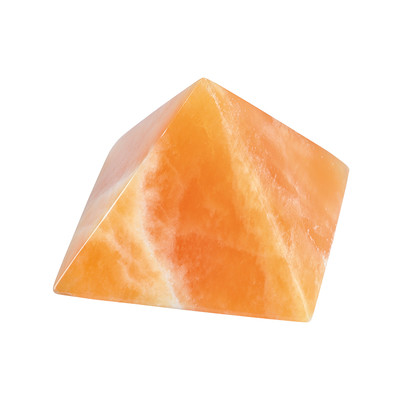 Oranger Kalzit-Pyramide
