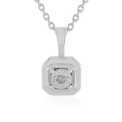 I2 (J) Diamant-Silberhalskette