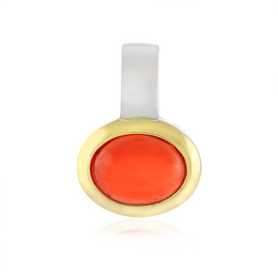 Äthiopischer Roter Opal-Silberanhänger