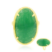 Grüne Jade-Silberring