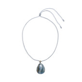 Blauer Aragonit-Halskette