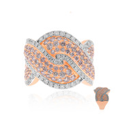 Pinkfarbener I1 Diamant-Goldring (CIRARI)