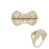 I1 Champagner-Diamant-Goldring (Ornaments by de Melo)