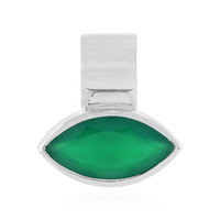 Grüner Onyx-Silberanhänger