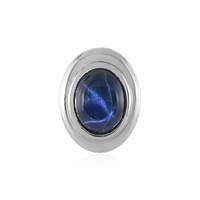 Blauer Stern-Saphir-Silberanhänger