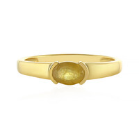 Gelber Madagaskar-Saphir-Silberring