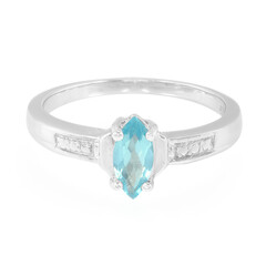 Blauer Apatit-Silberring