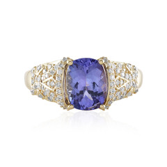AAA-Tansanit-Goldring (de Melo)
