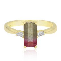 Mehrfarbiger Turmalin-Goldring