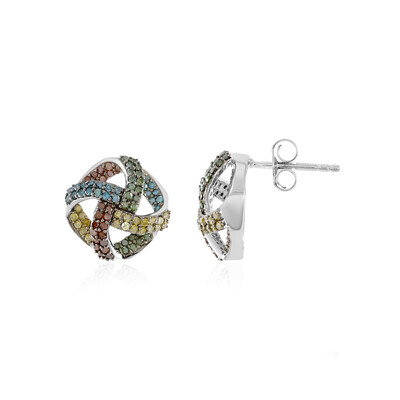 I3 Diamant-Silberohrringe