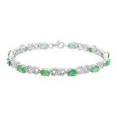 Sambia-Smaragd-Silberarmband