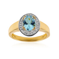 Brasilianischer Aquamarin-Silberring